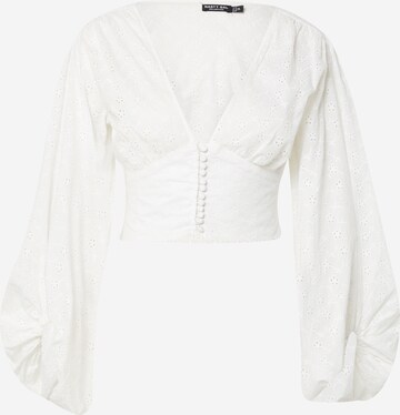 Chemisier Nasty Gal en blanc : devant