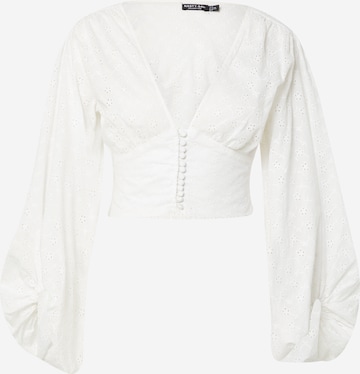 Nasty Gal - Blusa em branco: frente