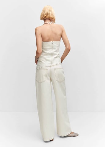 MANGO Wide leg Jeans 'gabby' in White