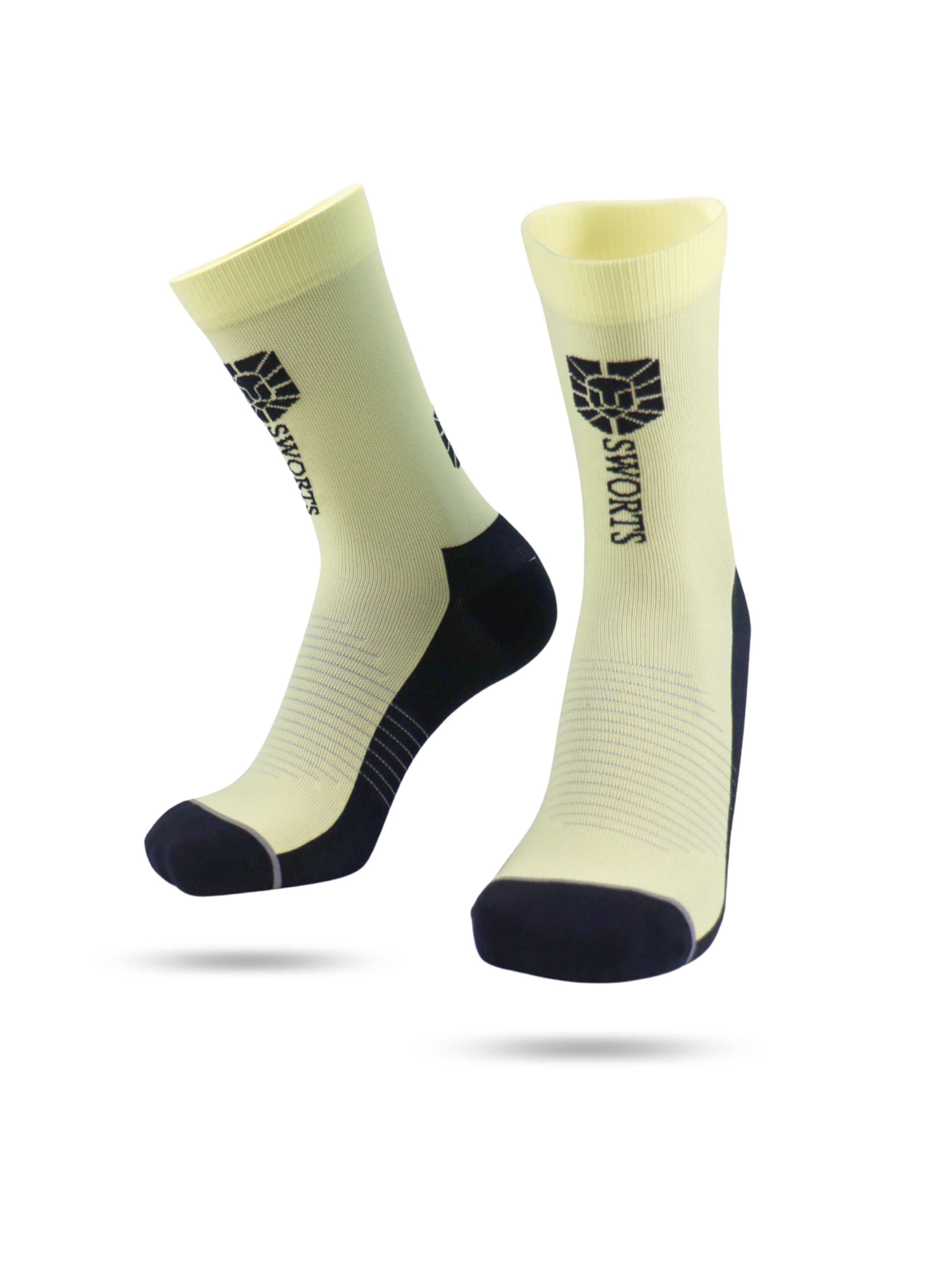 SWORTS Sports socks 'WFW' in Yellow: front