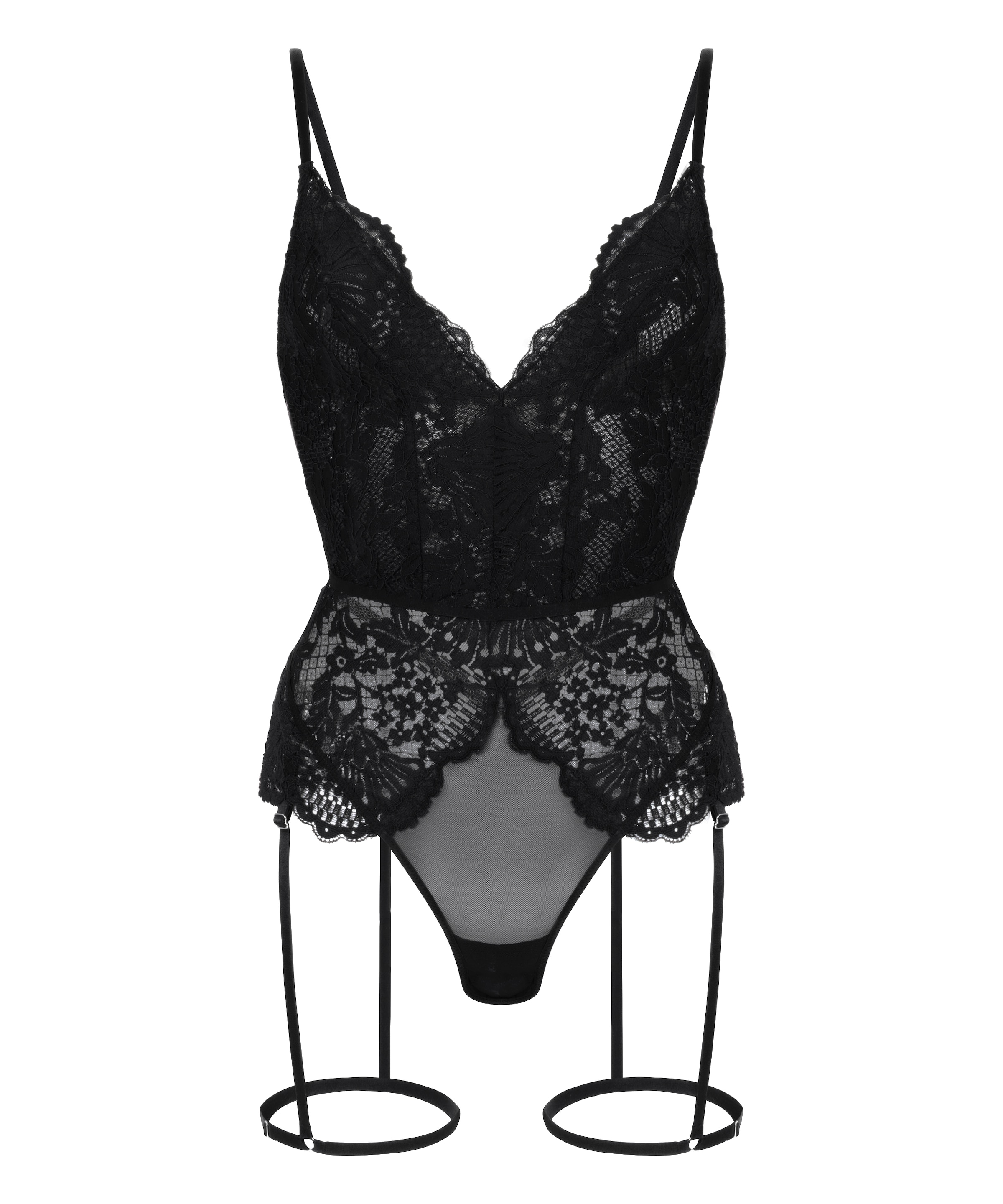 Body 'Whitney' di Hunkemöller in nero: frontale