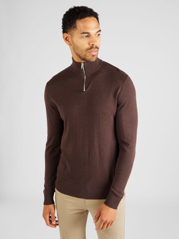 JACK & JONES - Pullover 'Emil' em castanho: frente