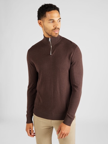 Pull-over 'Emil' JACK & JONES en marron : devant