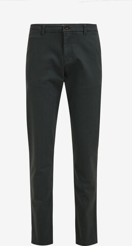 WE Fashion Slimfit Chino in Groen: voorkant