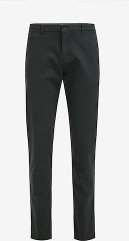 WE Fashion - Slimfit Calças chino em verde: frente