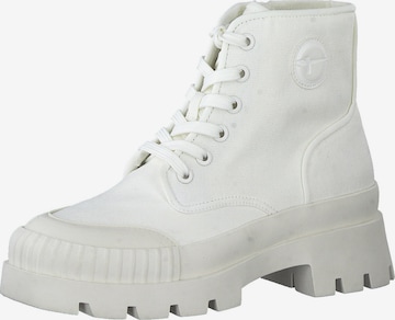 TAMARIS Lace-Up Ankle Boots in White: front