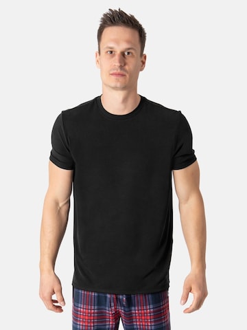 Maglietta 'Pantoneclo Men’s Round Neck T-Shirt' di PANTONECLO in nero: frontale