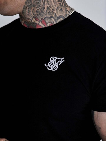 SikSilk Shirt 'Essentials T-Shirt' in Black: front