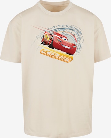 F4NT4STIC Shirt 'Cars Lightning McQueen' in Beige: voorkant