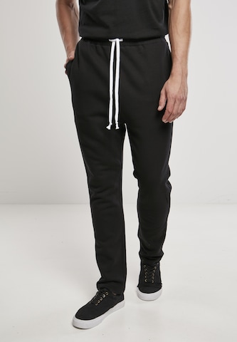 Urban Classics Tapered Pants in Black: front