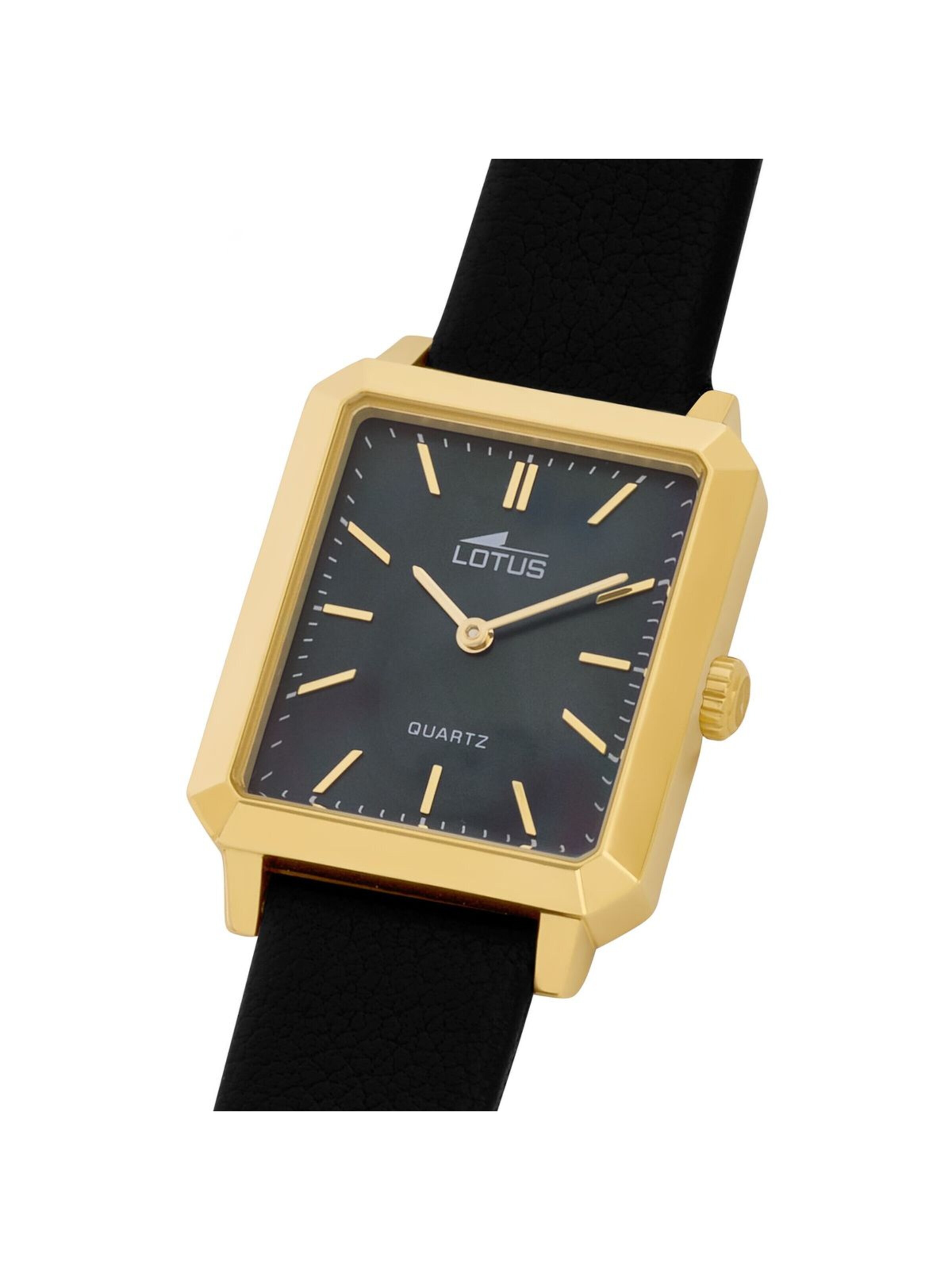 Montre à affichage analogique Lotus en noir
