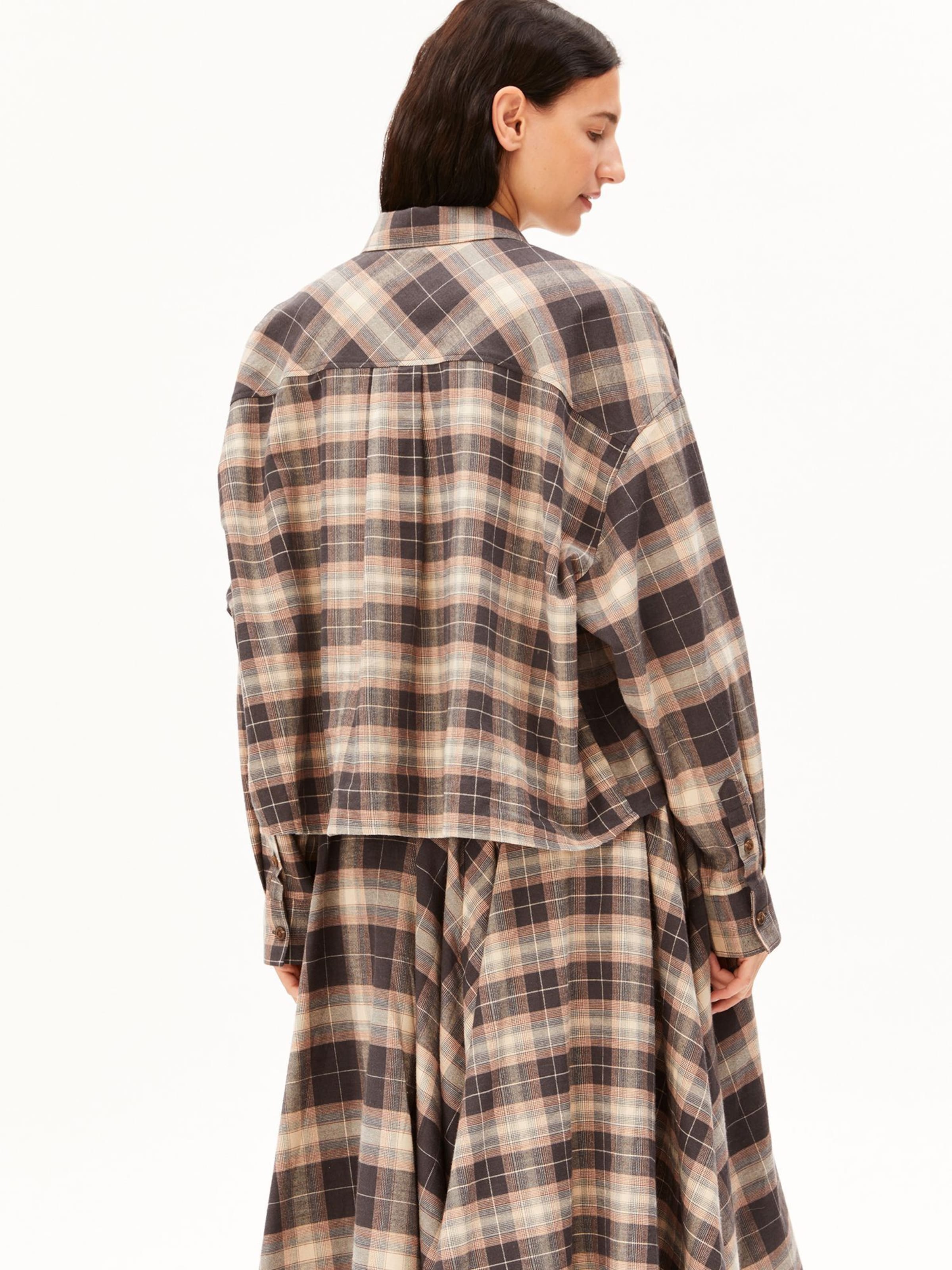ARMEDANGELS Blouse 'NALAANI PATCHED CHECK' in Gemengde kleuren