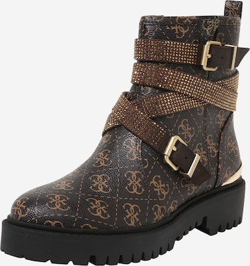 Botine de la GUESS pe maro: față