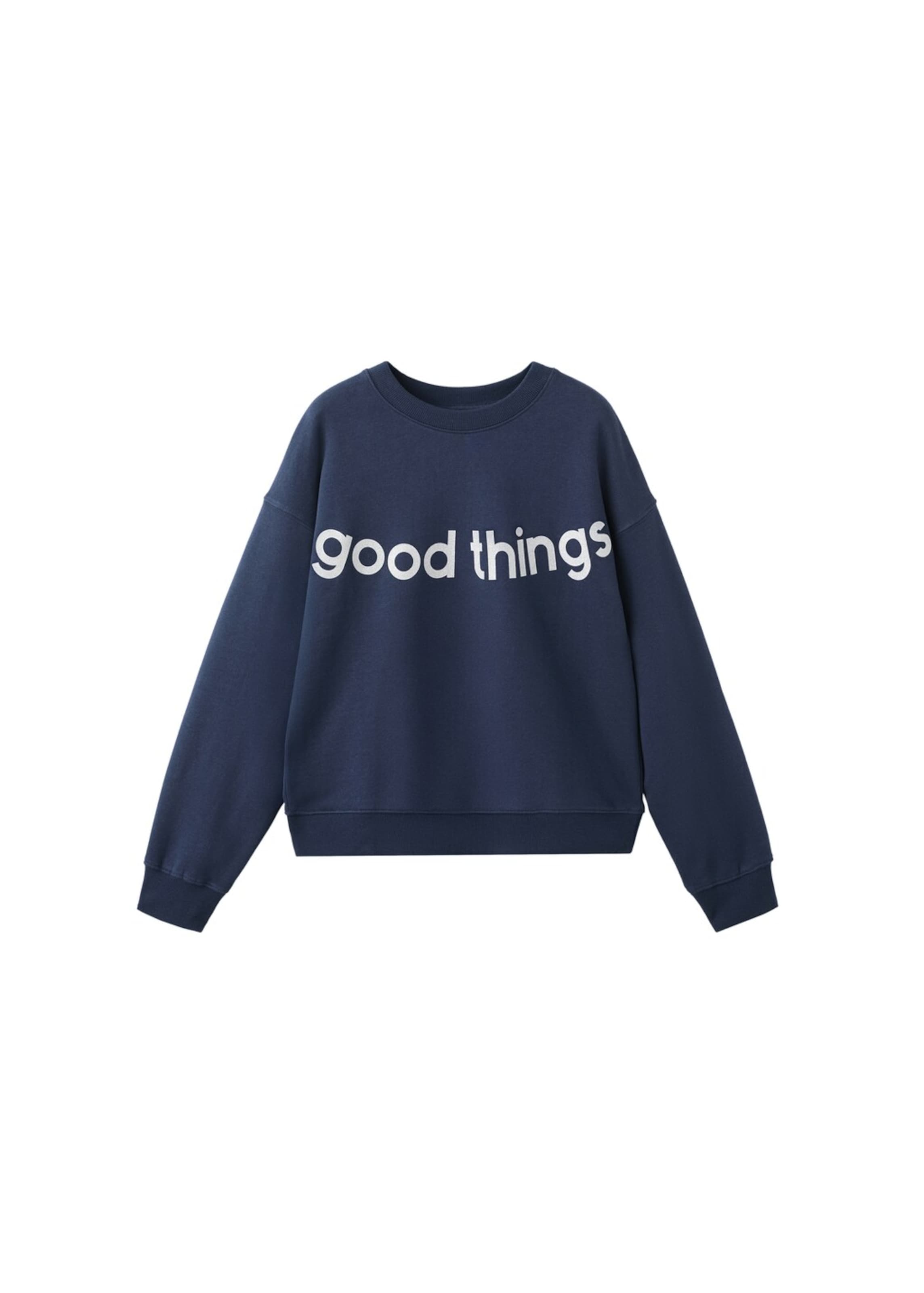 MANGO TEEN Sweatshirt 'Things' in Blue: front