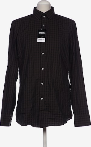 BOSS Black Button Up Shirt in L in Grey: front