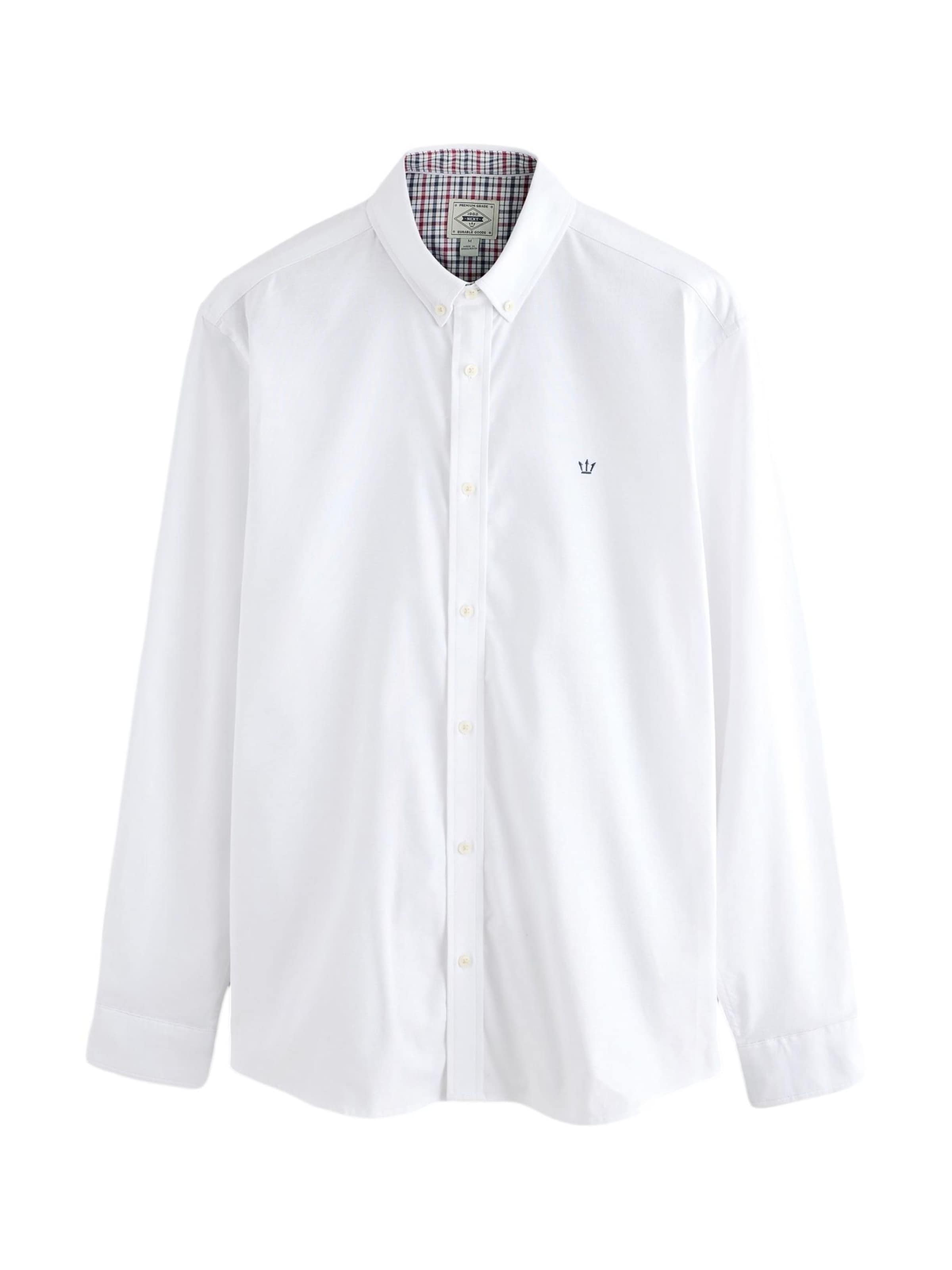 Next Regular fit Риза в бяло: отпред