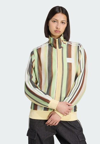 ADIDAS ORIGINALS Knit Cardigan 'Firebird' in Yellow: front