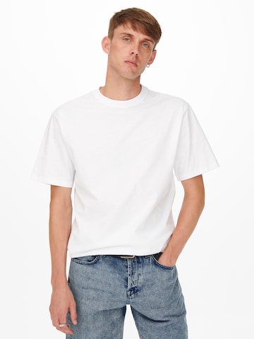 Only & Sons Koszulka 'Fred' w kolorze biały: przód