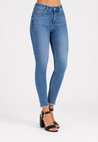 Skinny Jean Elara en bleu : devant
