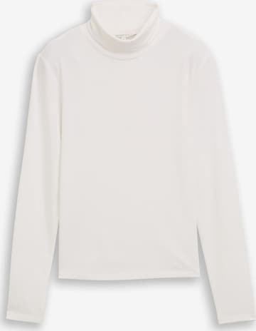 T-shirt TOM TAILOR DENIM en blanc : devant