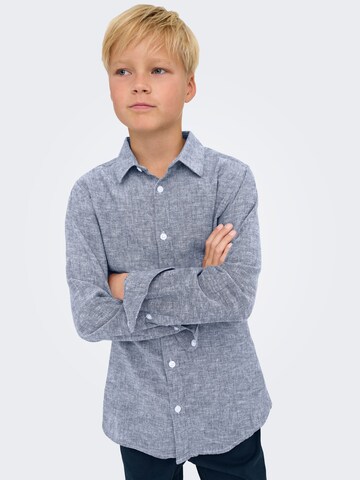 Only & Sons Junior Regular fit Overhemd 'OSJCAIDEN' in Blauw