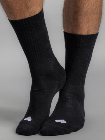 Dirts Socken 'Coração Socks'‌‌‌‌‌‌‌‌‌‌ in Schwarz: Vorderseite