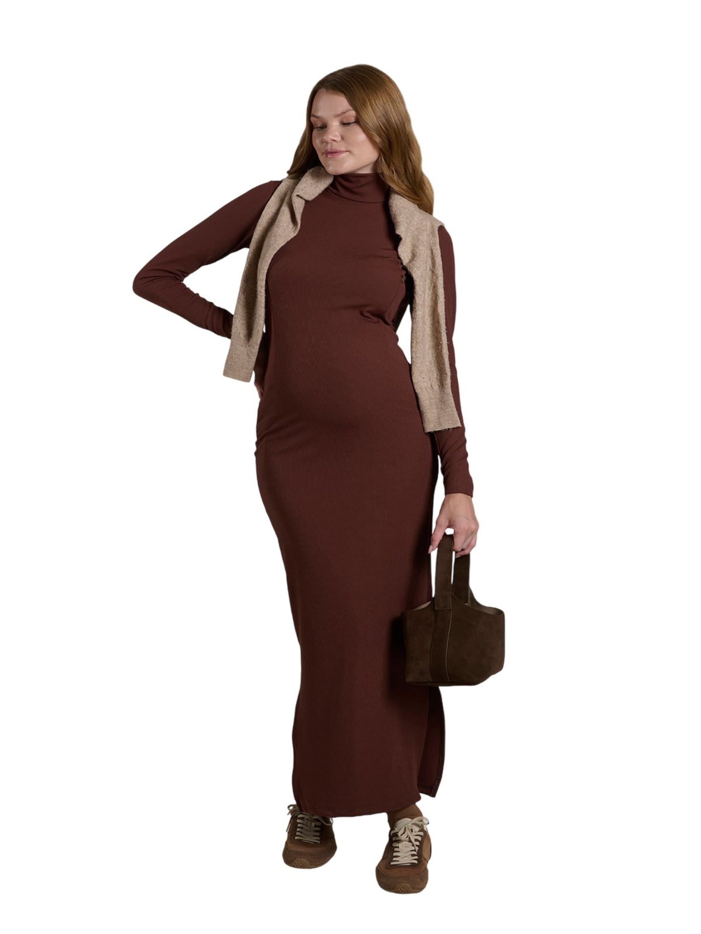 LYN MAMA Dress in Brown: front