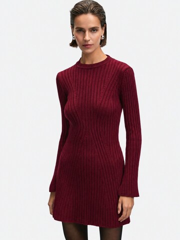 Robes en maille 'Strickkleider' Ethiquet en rouge