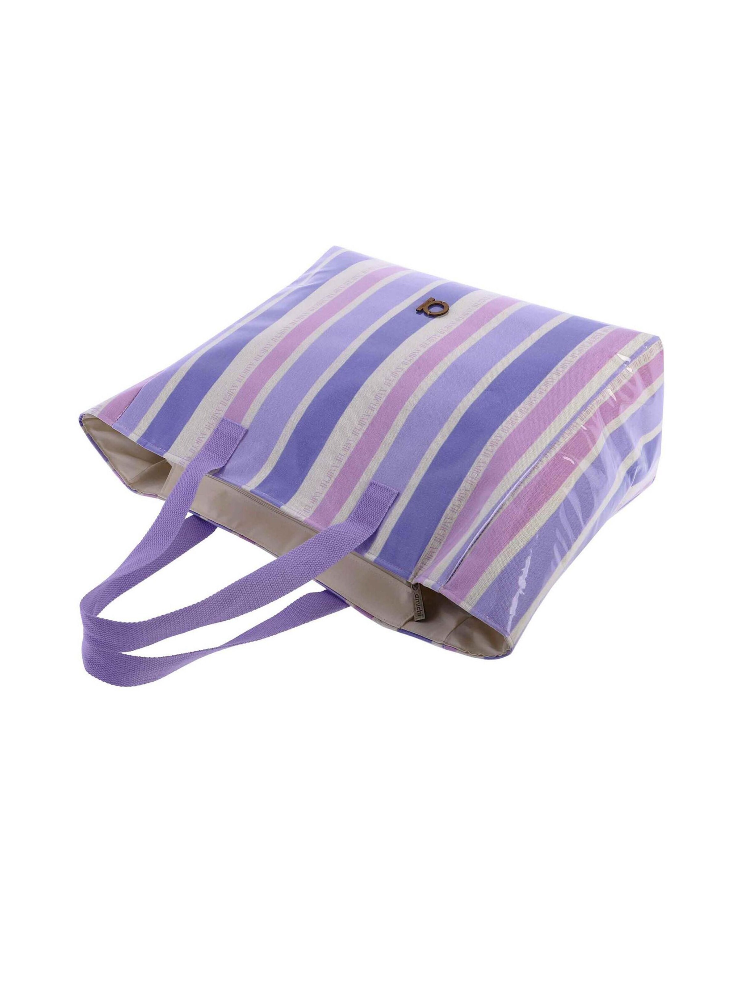 Amichi - Shopper 'Bolso de playa para mujer Palma de lona con cremallera' en Mezcla de colores