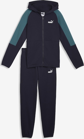 PUMA Regular Trainingspak 'Essentials' in Blauw: voorkant