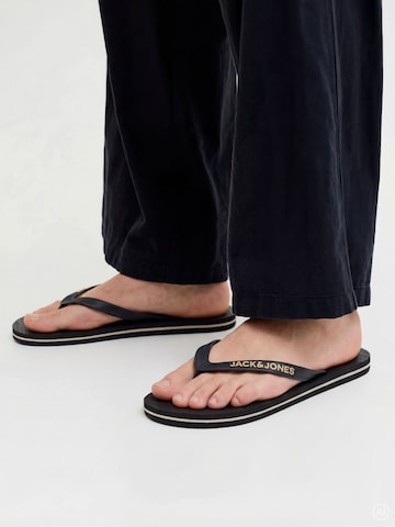 Tongs JACK & JONES en bleu : devant