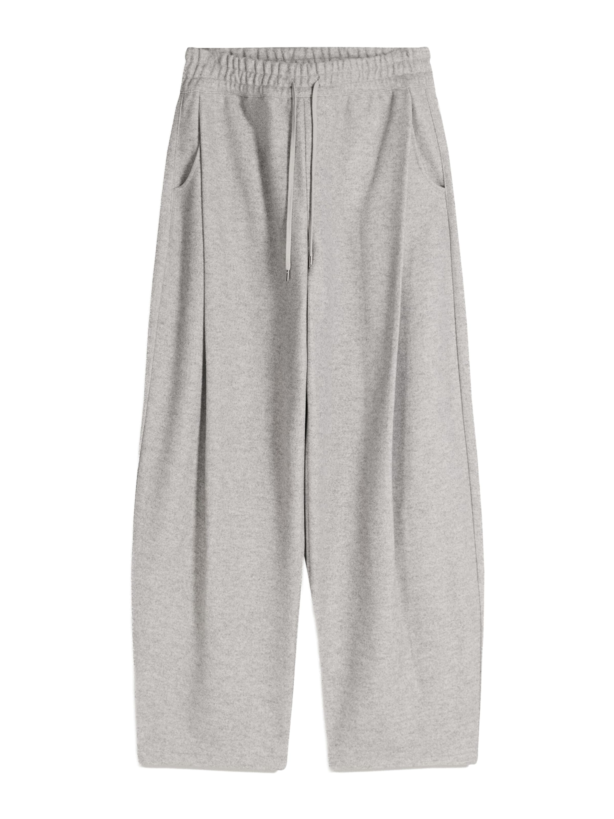 Bershka Широка кройка Панталон с набор в сиво: отпред