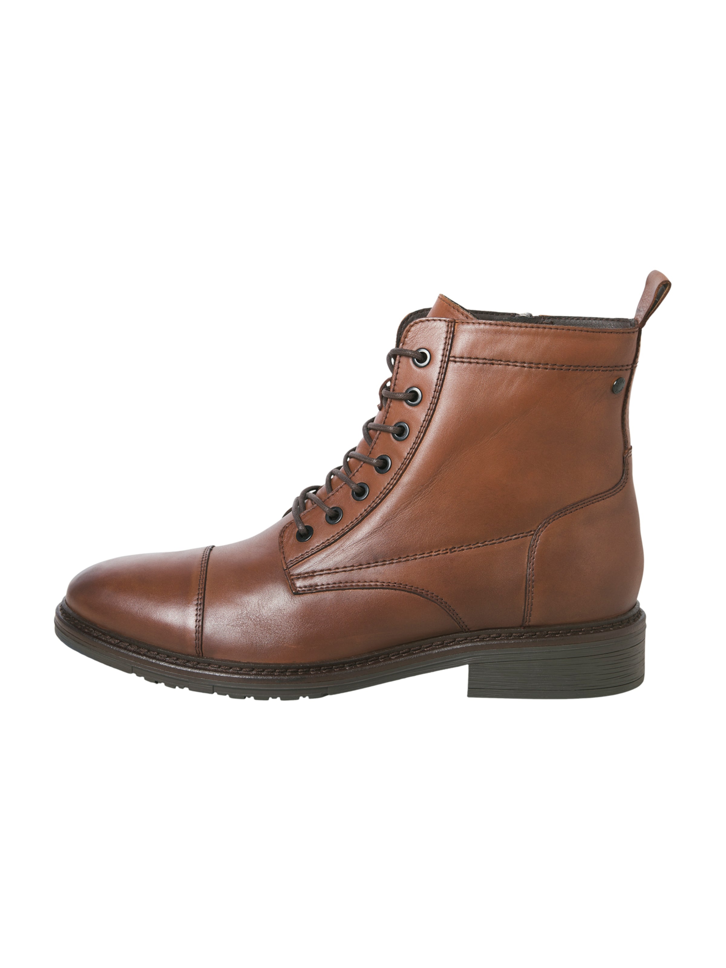 JACK & JONES - Botas con cordones 'JFWWENTWORTH' en marrón: frente