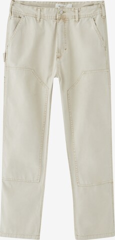 Pull&Bear Панталон в бяло: отпред