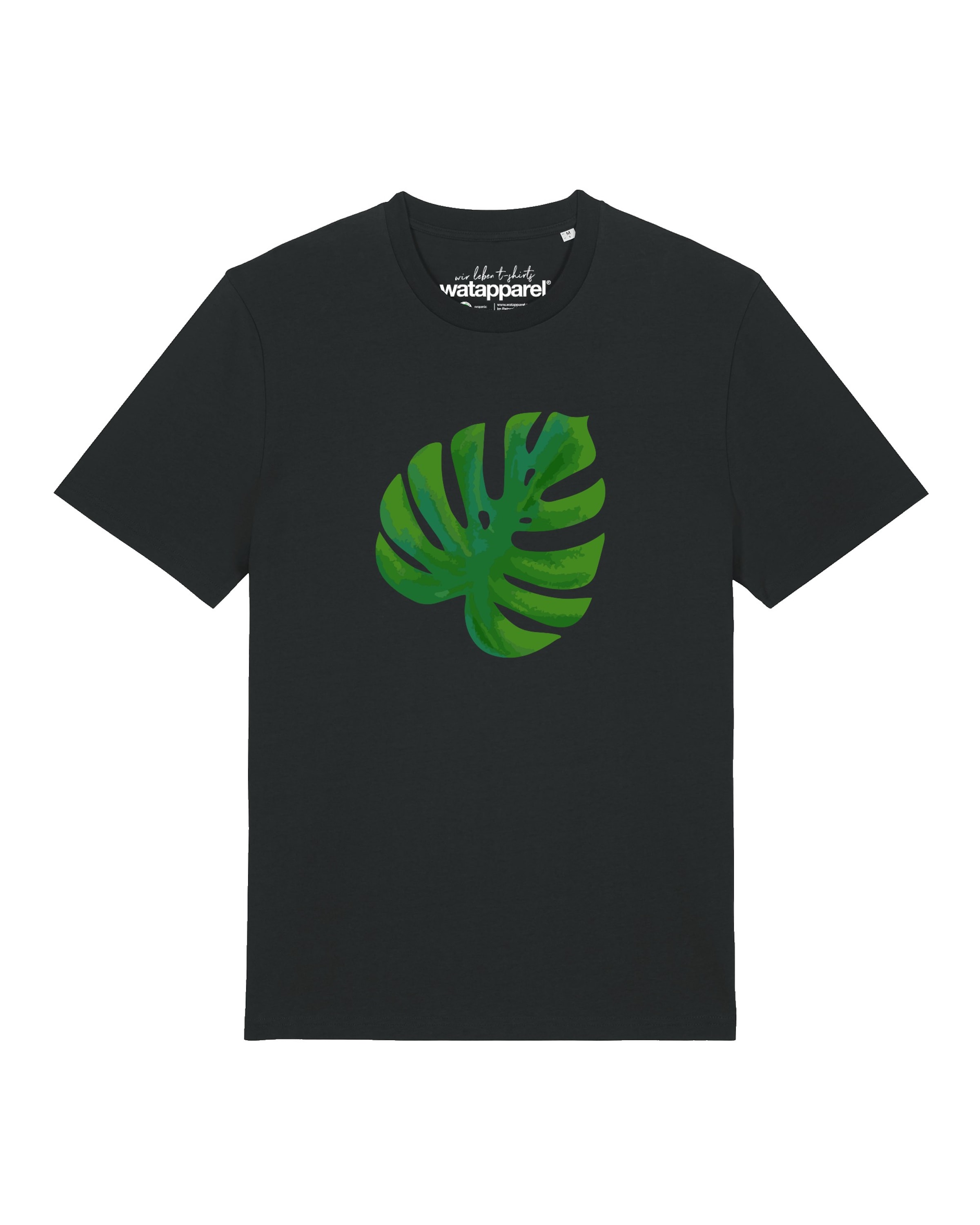 T-Shirt 'Monstera 2.0' Watapparel en noir : devant