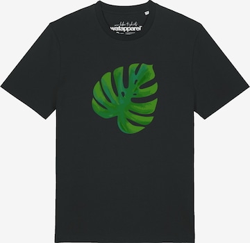 T-Shirt 'Monstera 2.0' Watapparel en noir : devant