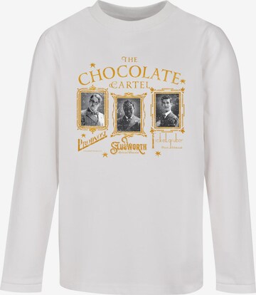 ABSOLUTE CULT Shirt 'Wonka - The Chocolate Cartel' in Wit: voorkant