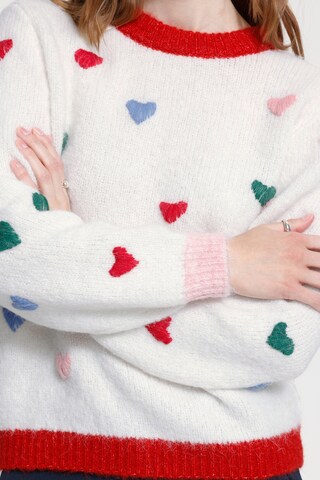 ICHI Pullover i hvid