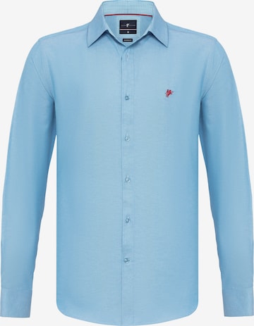 DENIM CULTURE - Ajuste estrecho Camisa 'BRADLEY' en azul: frente