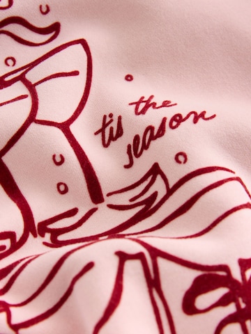 Next Collegepaita 'Christmas Champagne Tree' värissä vaaleanpunainen