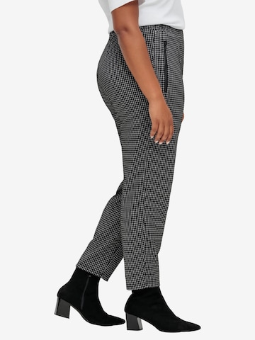 SHEEGO Slimfit Bundfaltenhose in Grau