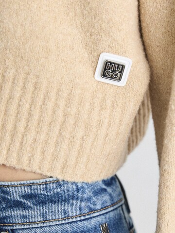 HUGO Pulover 'Sellen' | bež barva