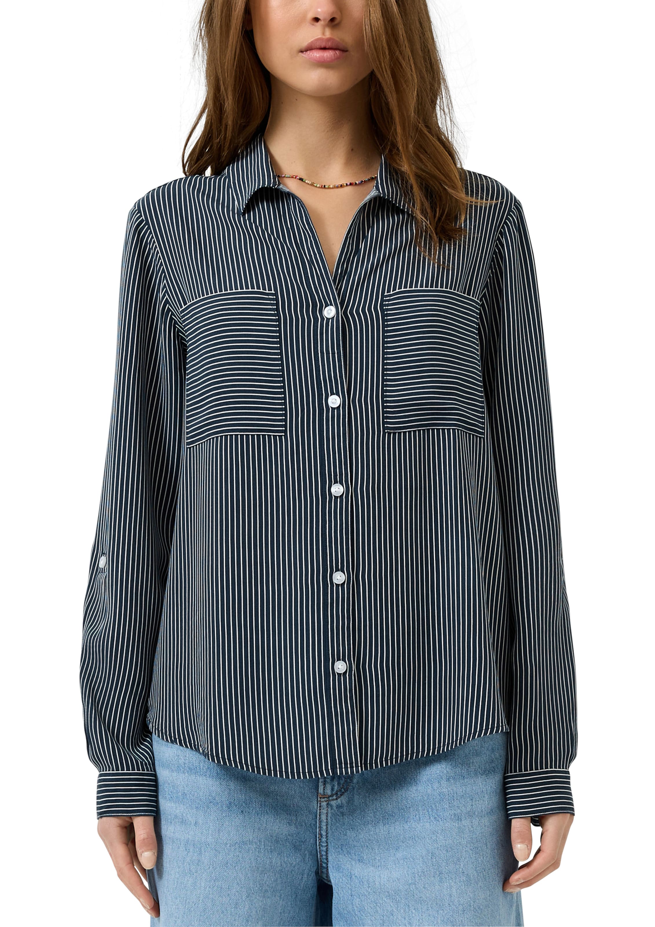 QS Bluse in Blau: Vorderseite