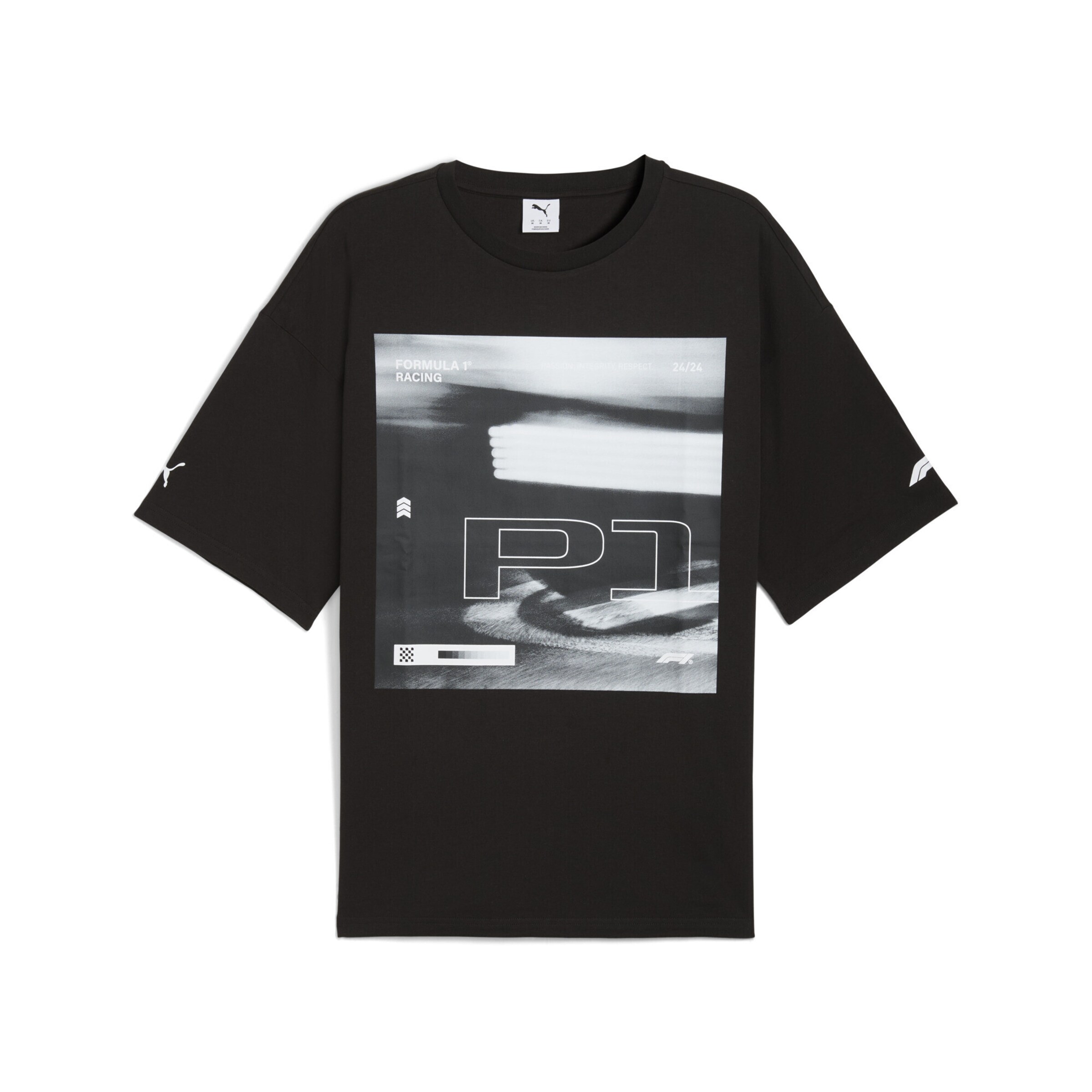 PUMA Performance shirt 'F1' in Grey / Anthracite / Light grey / Black, Item view