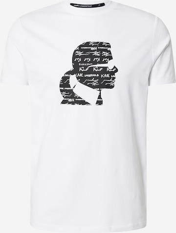 balta Karl Lagerfeld Marškinėliai: priekis
