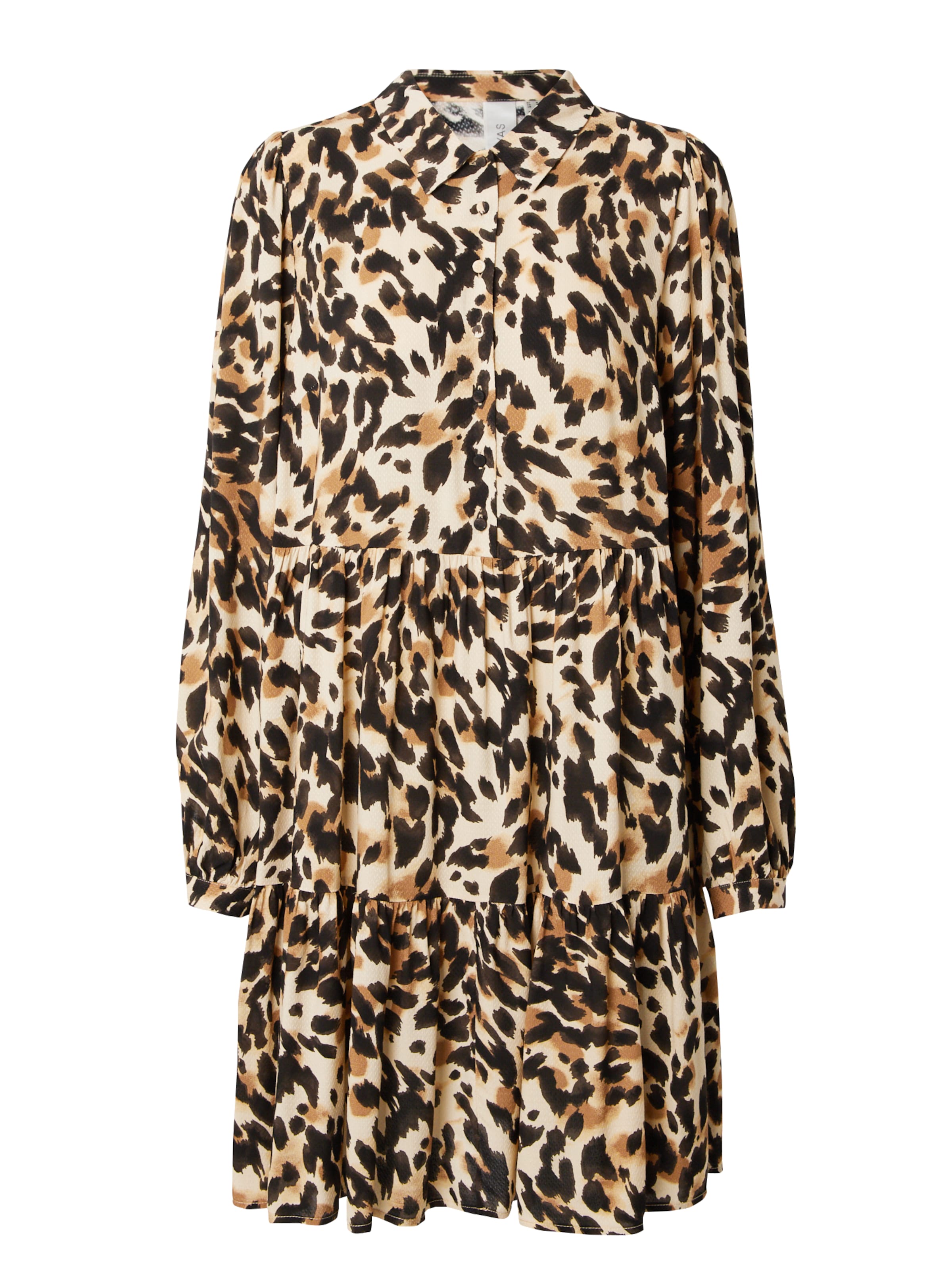 YAS Платье-рубашка 'Alira' в Коричневый: спереди