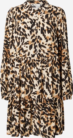 YAS - Vestido camisero 'Alira' en marrón: frente