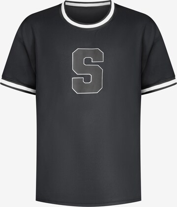 T-Shirt fonctionnel 'Triple Thrive' Smilodox en noir : devant