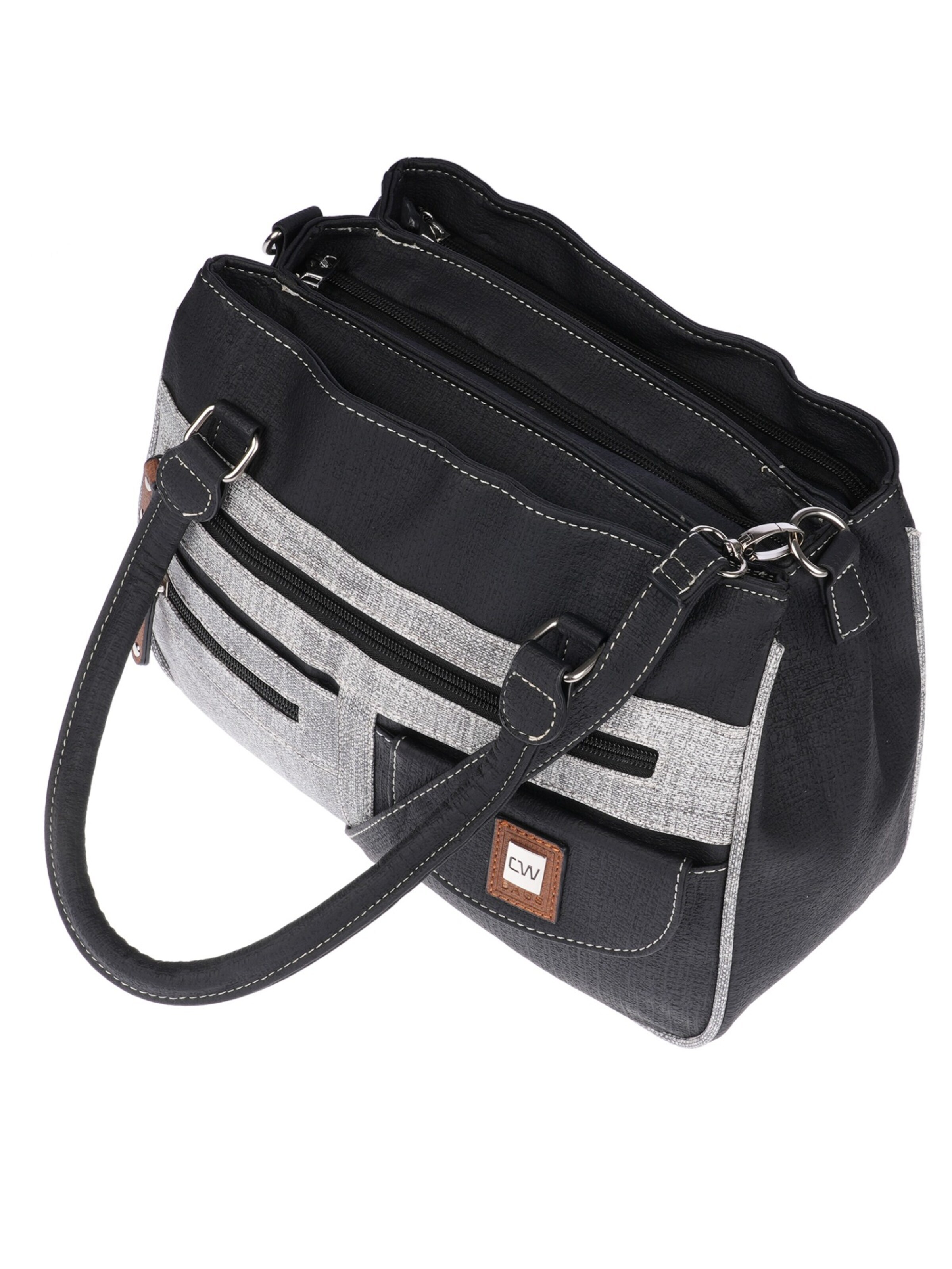 Christian Wippermann Handtasche 'Große Damen Tasche Umhängetasche Schultertasche'‌‌‌‌‌‌‌‌‌‌ in Grau