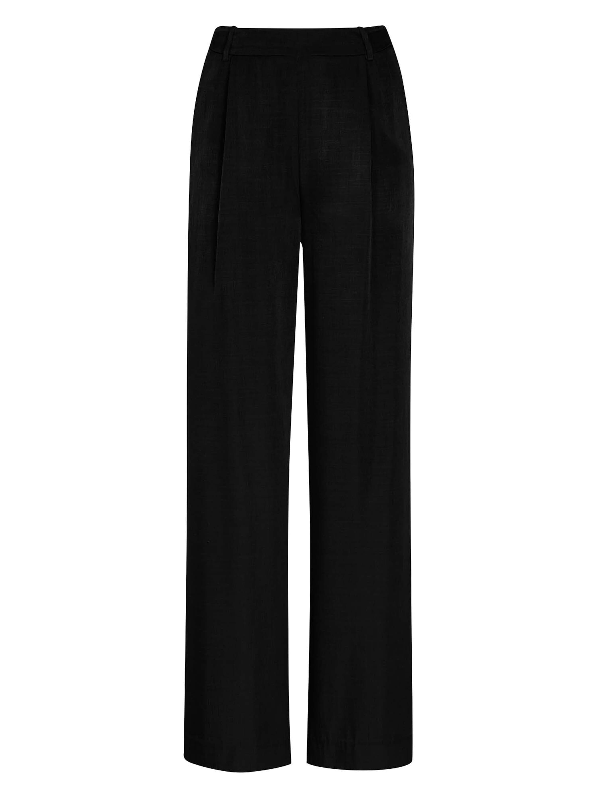 Loosefit Pantalon à pince MADELEINE en noir : devant